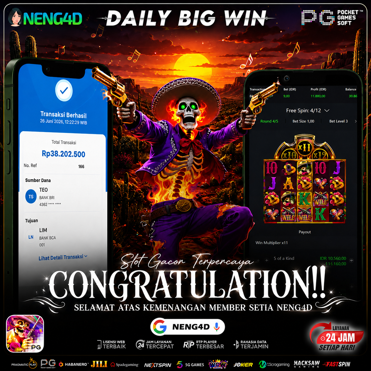 JACKPOT WILD BANDITO 38 JUTA PGSOFT