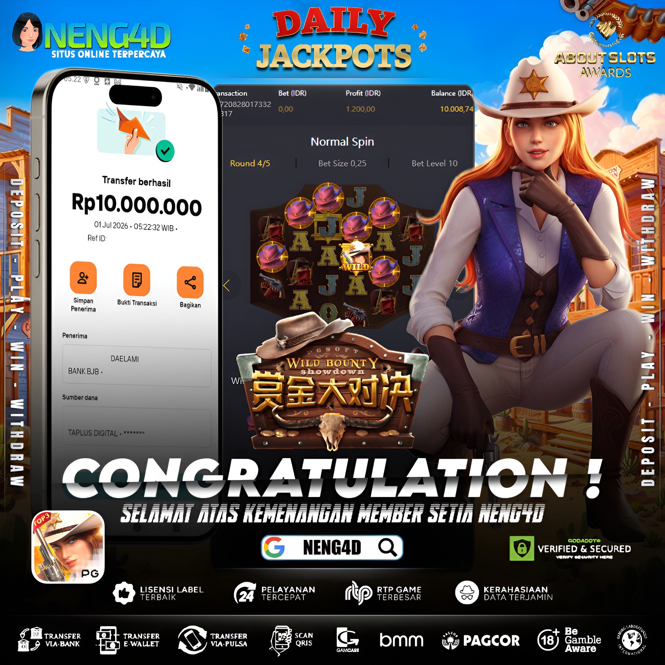 MENANG BESAR MAIN DI WILD BOUNTY SHOWDOWN PG SOFT