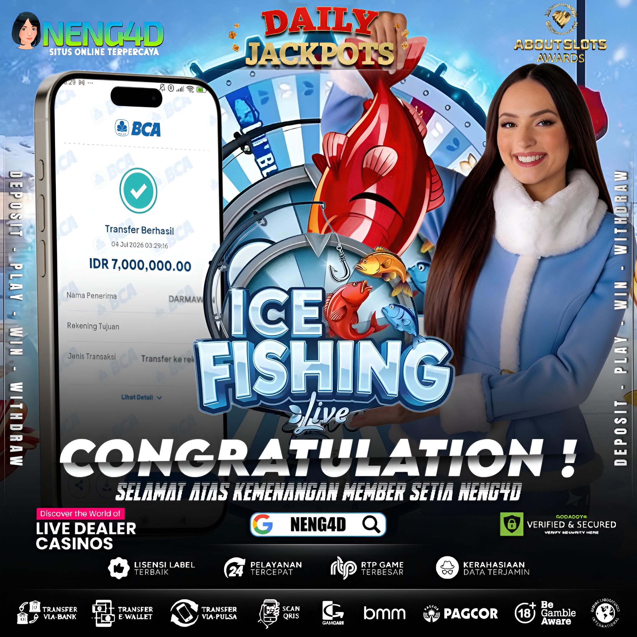 MENANG BESAR MAIN DI LIVE CASINO ICE FISHING EVOLUTION