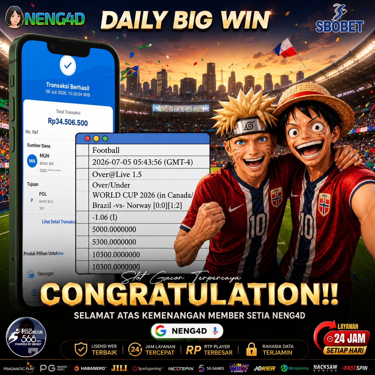 JACKPOT 34 JUTA SPORTSBOOK DI SBOBET