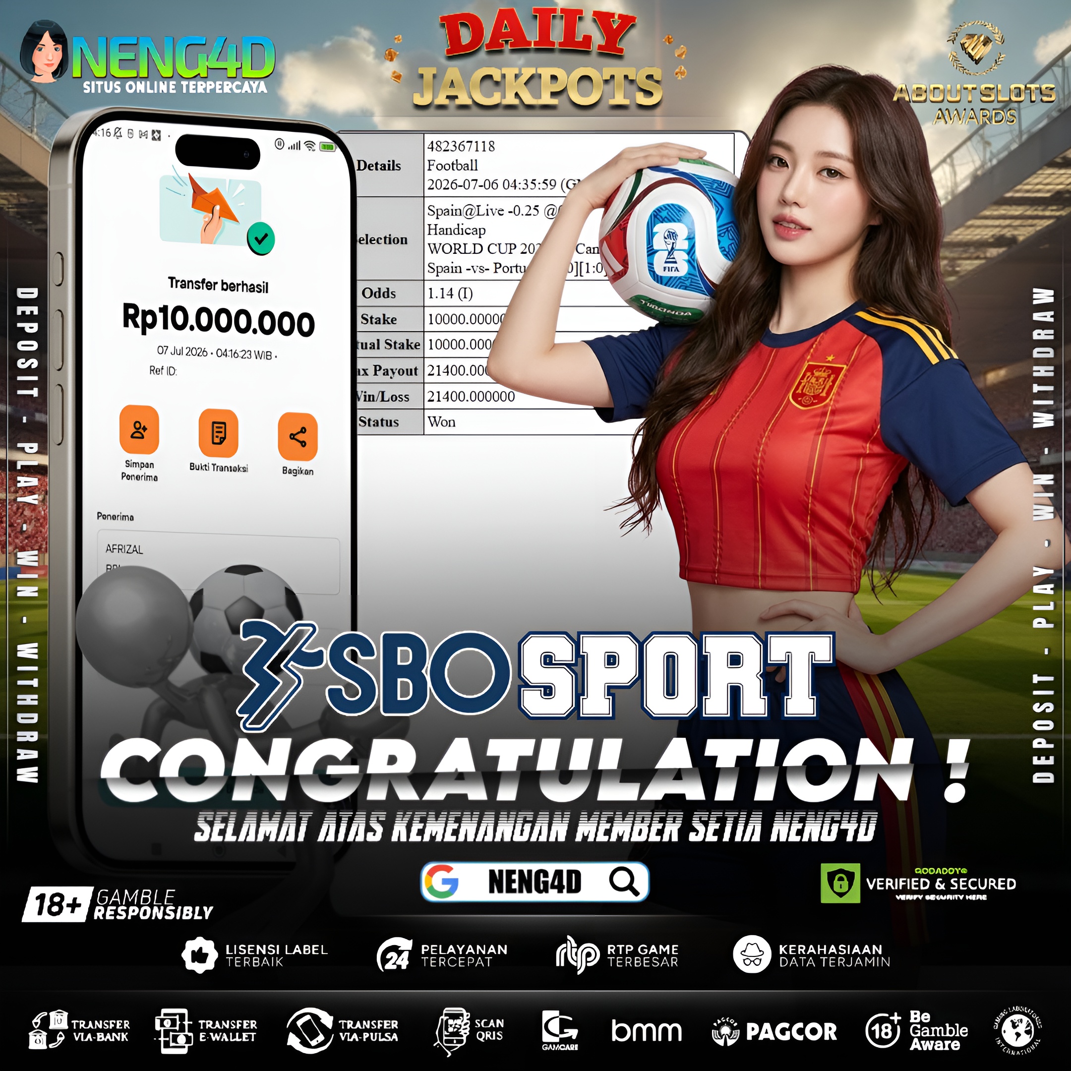 MENANG 10JT MAIN DI SBO SPORTSBOOK SPAIN VS PORTUGAL