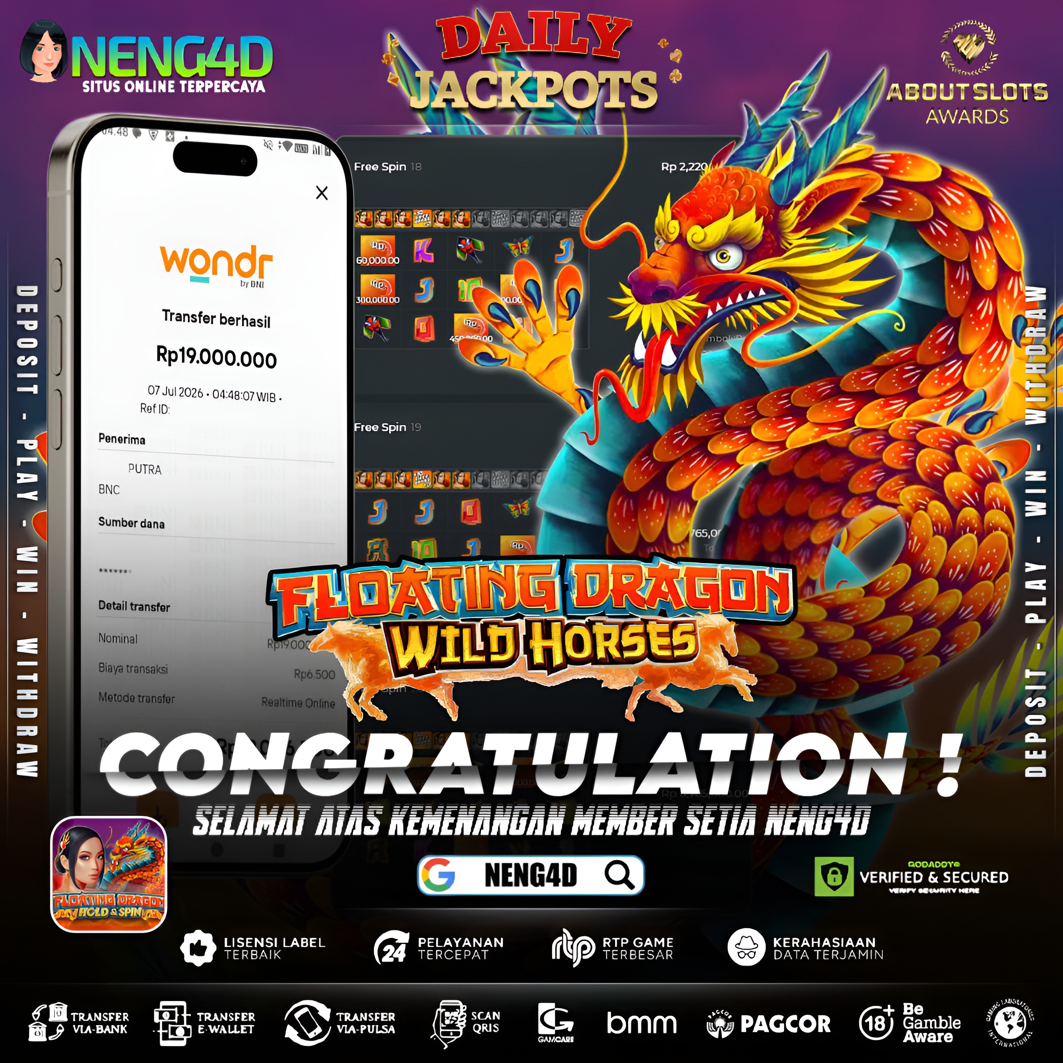 MENANG 19JT MAIN DI FLOATING DRAGON