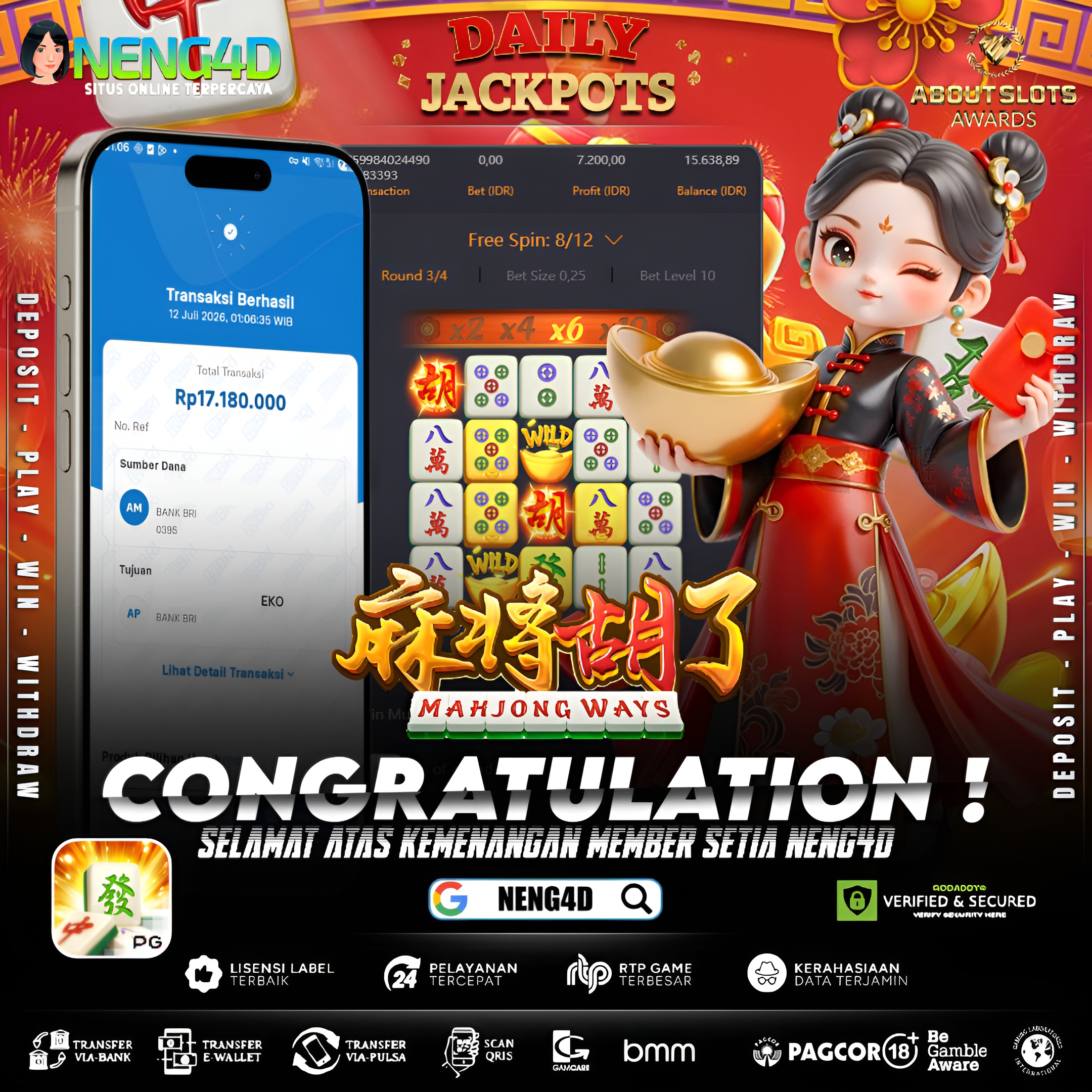 MENANG 17JT MAIN DI MAHJONG WAYS PG SOFT