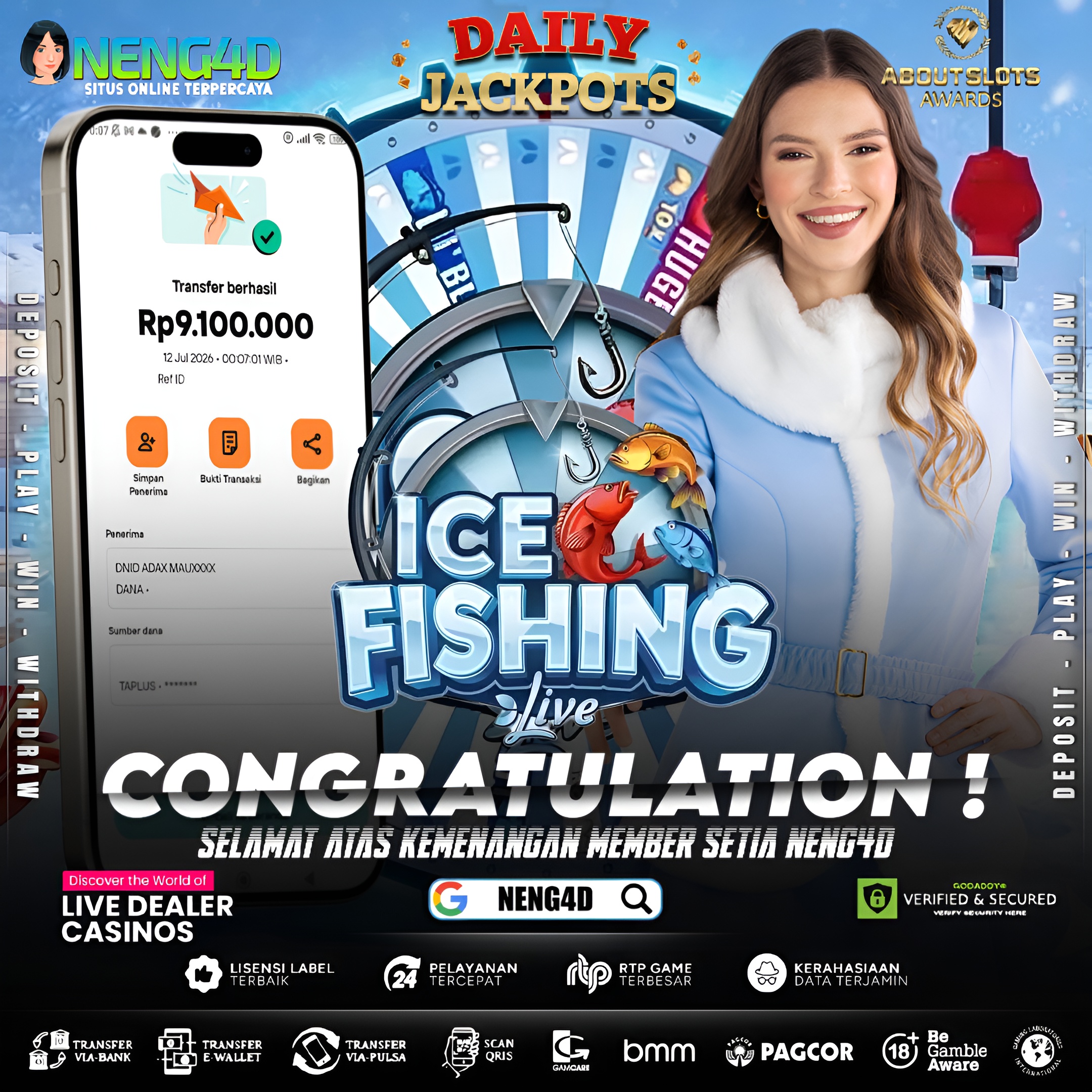 MENANG 9JT MAIN DI LIVE GAMES ICE FISHING EVOLUTION