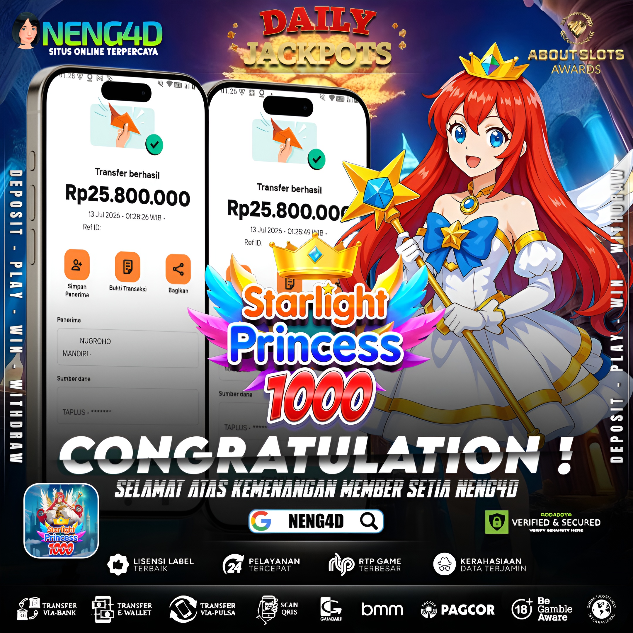 MENANG 51JT MAIN DI STARLIGHT PRINCESS 1000 PRAGMATIC PLAY
