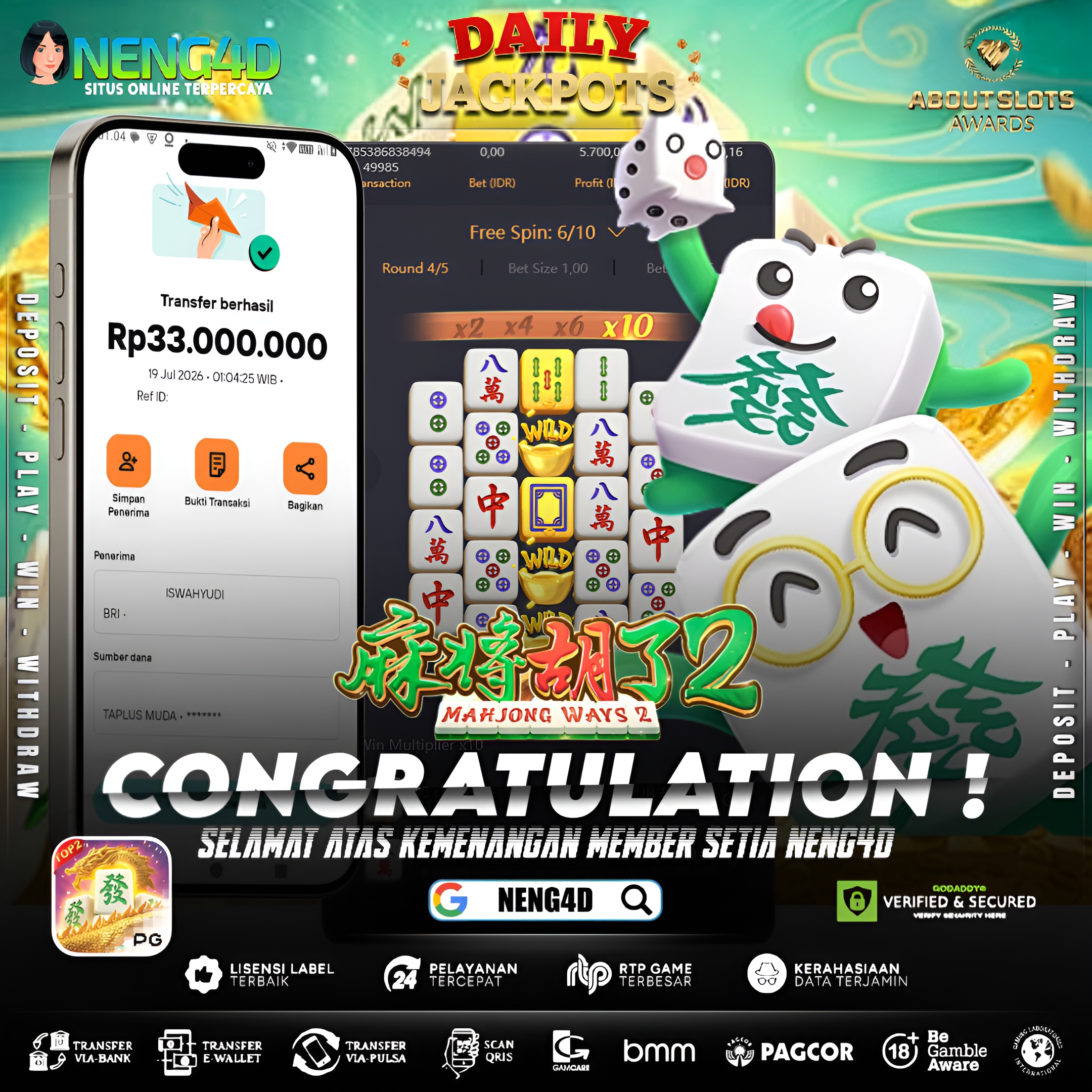 MENANG 33JT MAIN DI MAHJONG WAYS 2 PG SOFT