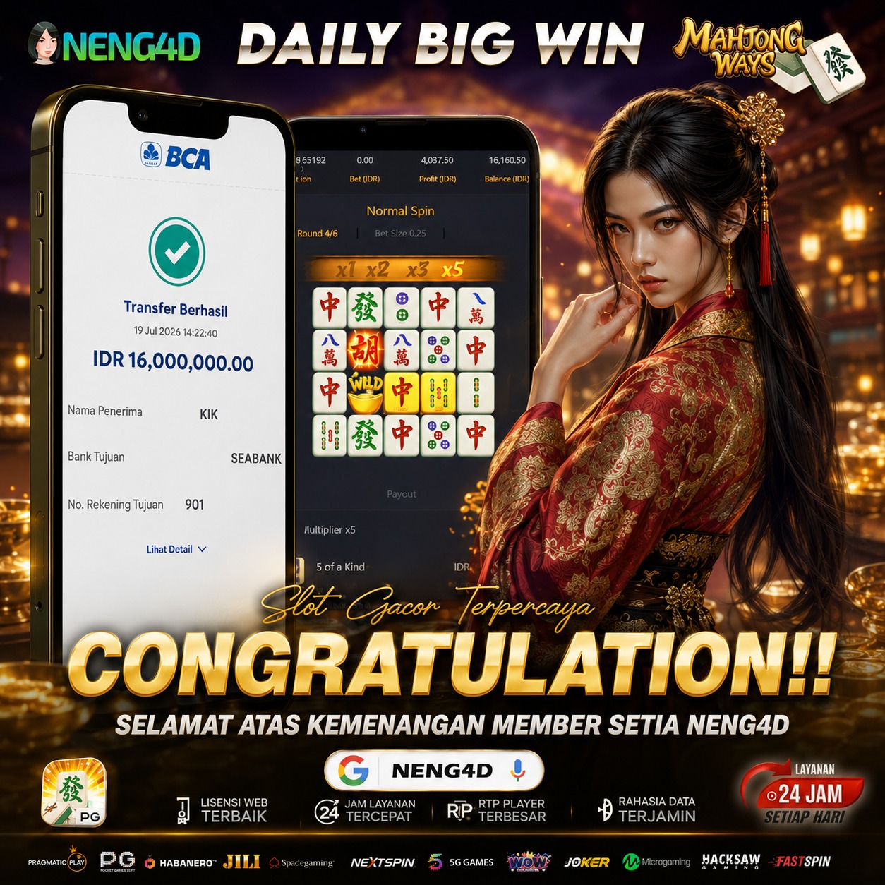 JACKPOT 16 JUTA MAHJONG WAYS PGSOFT