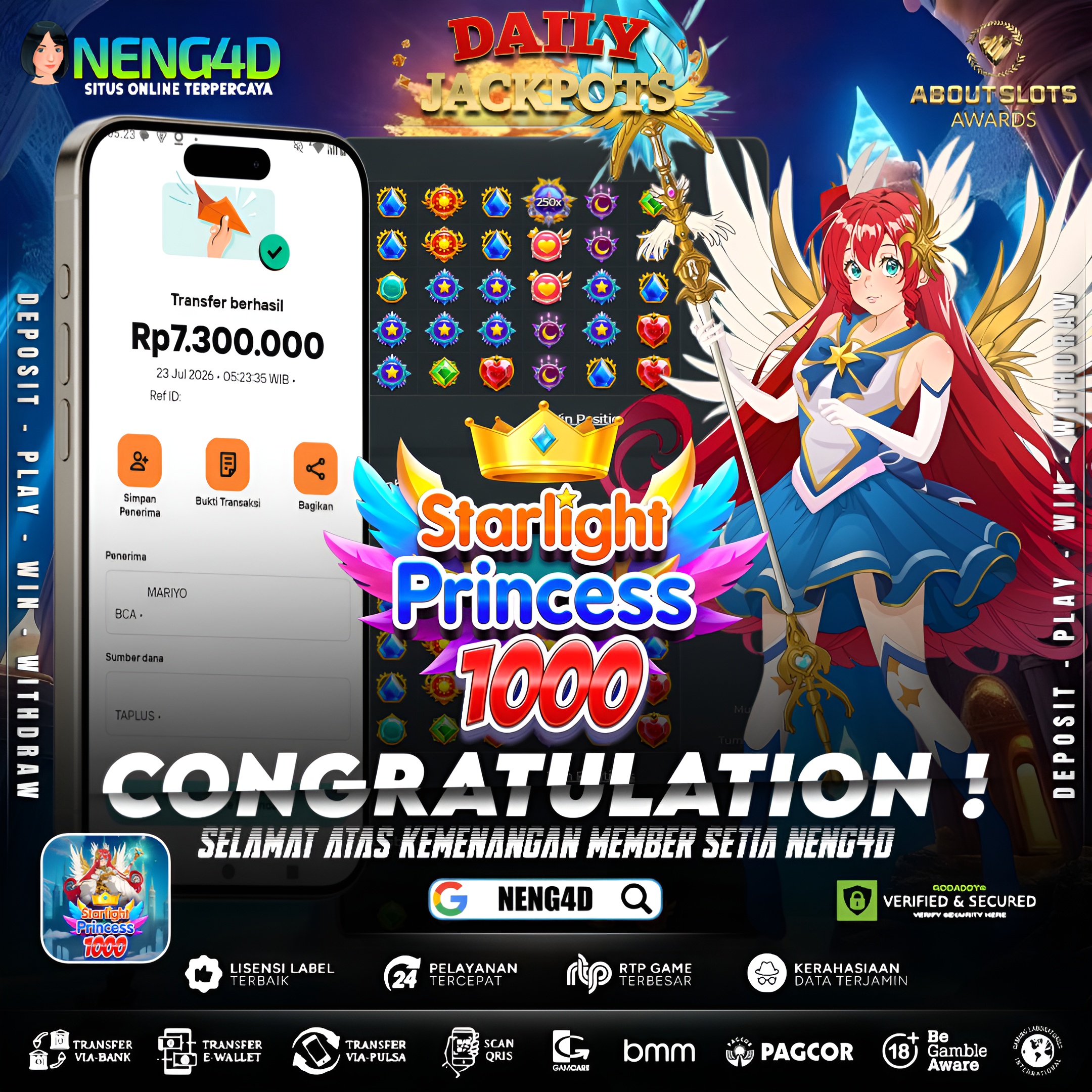 MENANG 7JT MAIN DI STARLIGHT PRINCESS 1000 PRAGMATIC PLAY