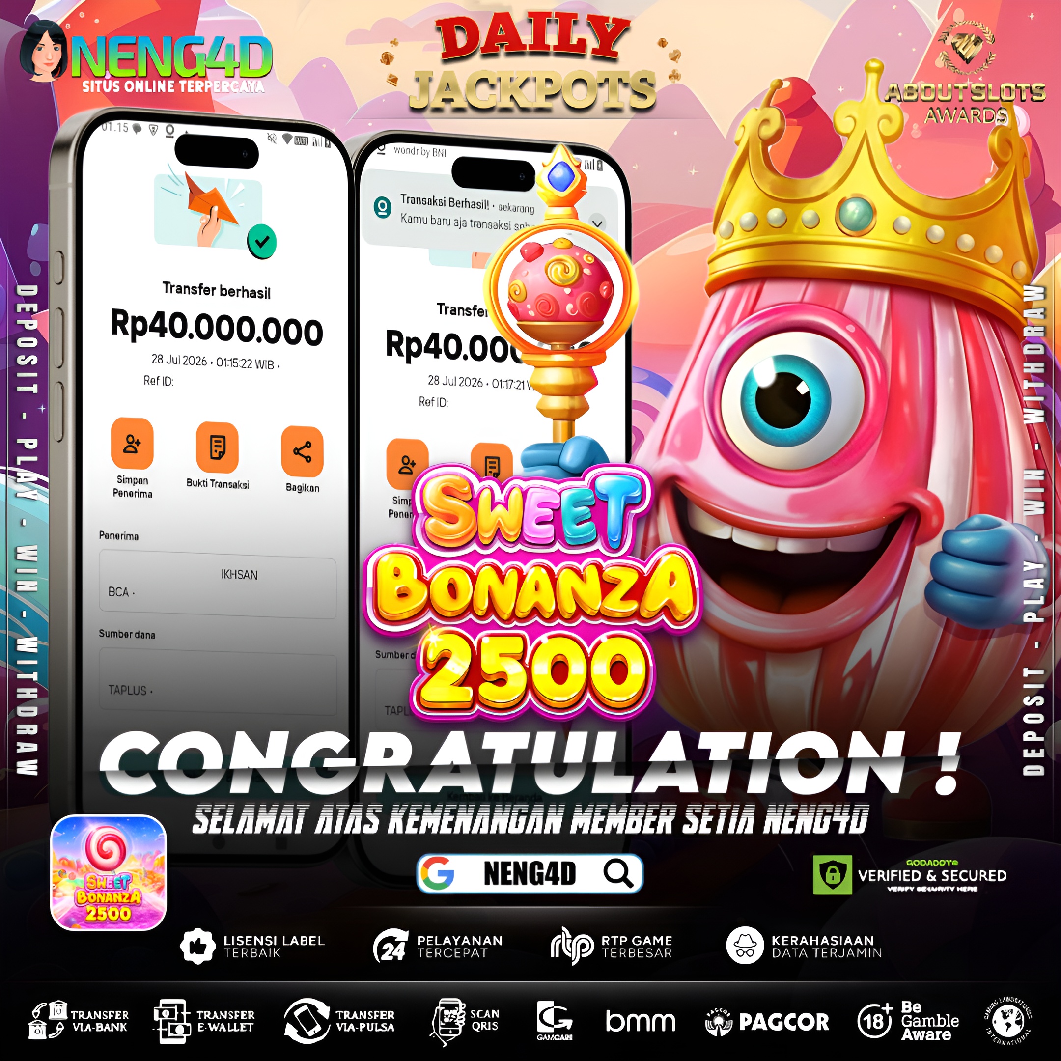 MENANG 80JT MAIN DI SWEET BONANZA 2500 PRAGMATIC PLAY