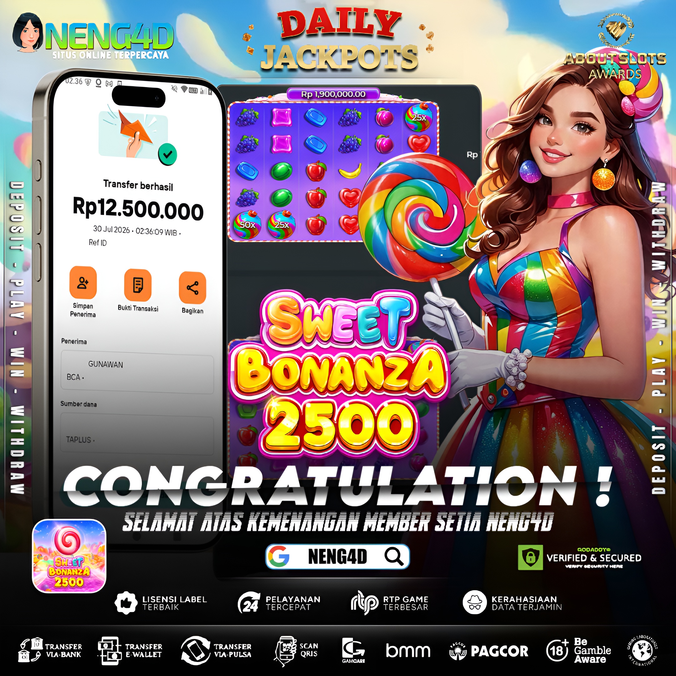MENANG 12JT MAIN DI SWEET BONANZA 2500 PRAGMATIC PLAY