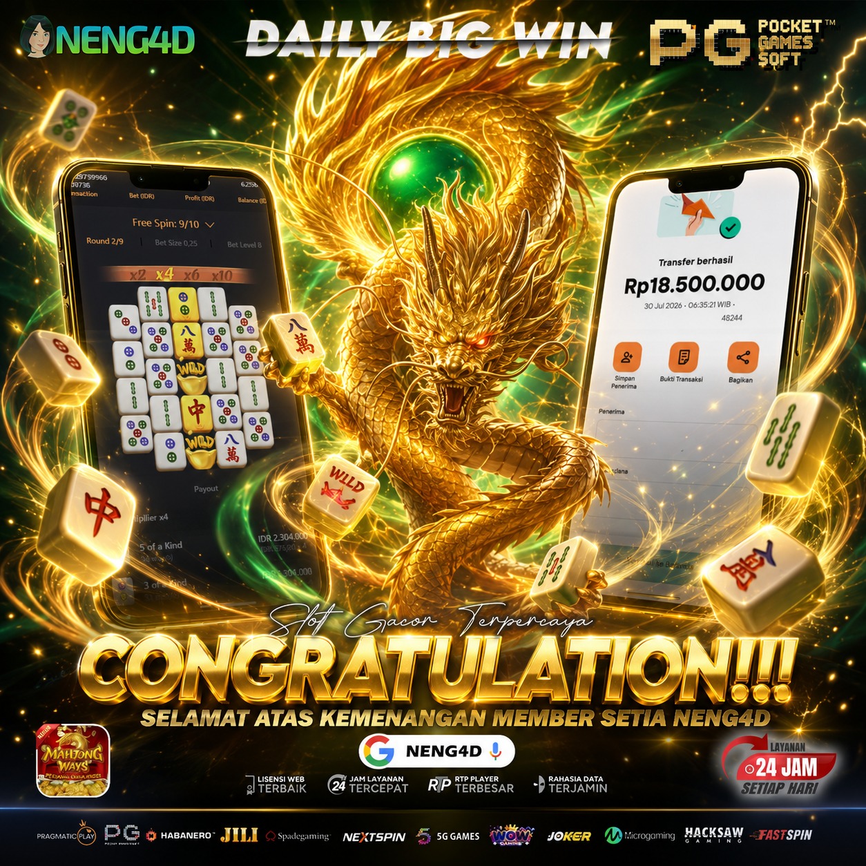 JACKPOT 18 JUTA MAHJONG WAYS 2 PGSOFT