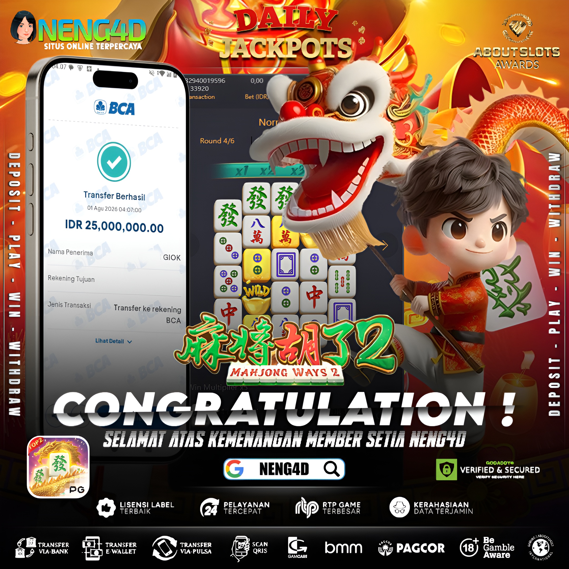 MENANG 25JT MAIN DI MAHJONG WAYS 2 PG SOFT
