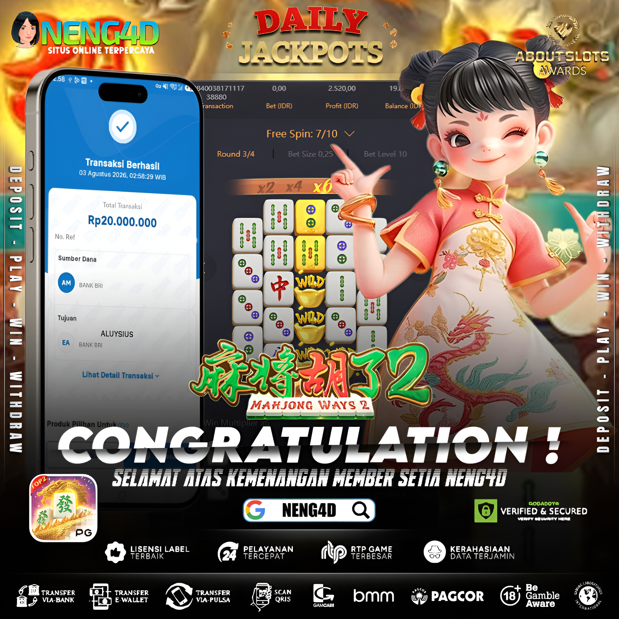 MENANG 20JT MAIN DI MAHJONG WAYS 2 PG SOFT