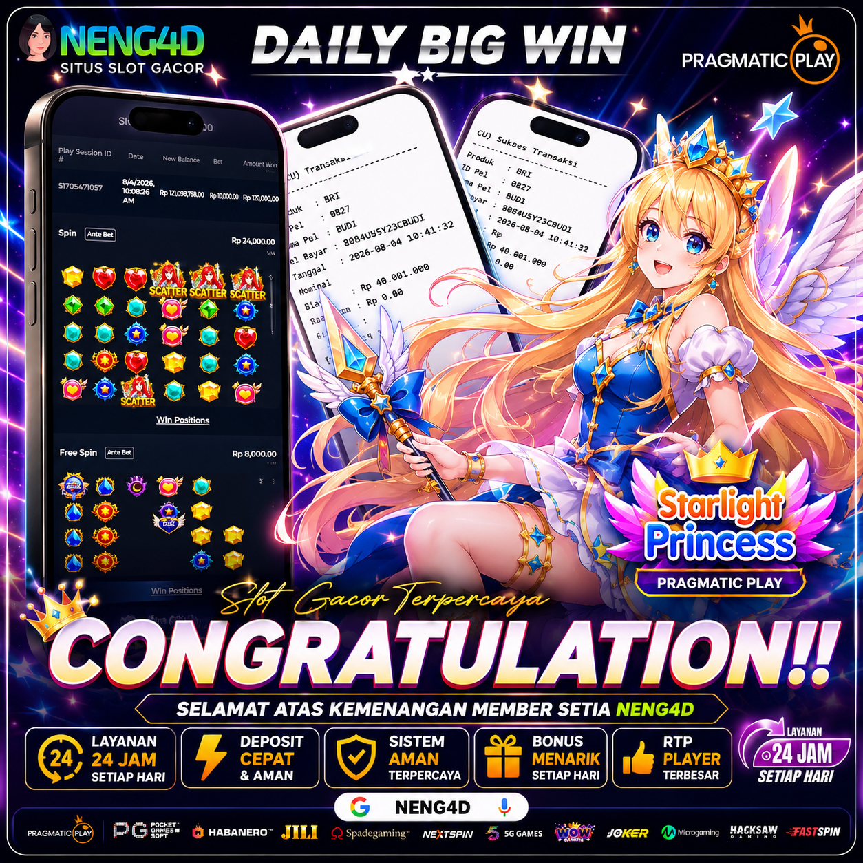JACKPOT 120 JUTA DI STARLIGHT PRINCESS PRAGMATIC PLAY