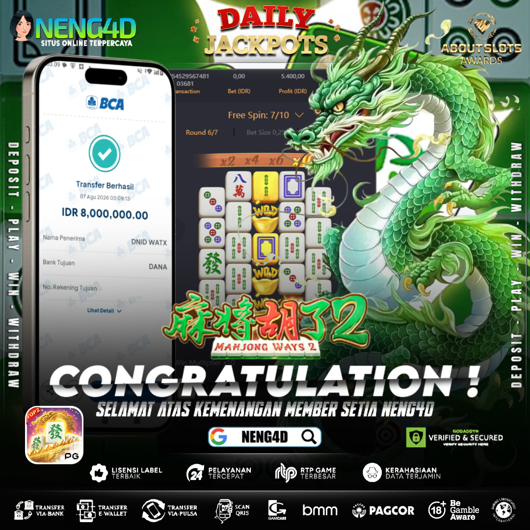 MENANG 8JT MAIN DI MAHJONG WAYS 2 PG SOFT