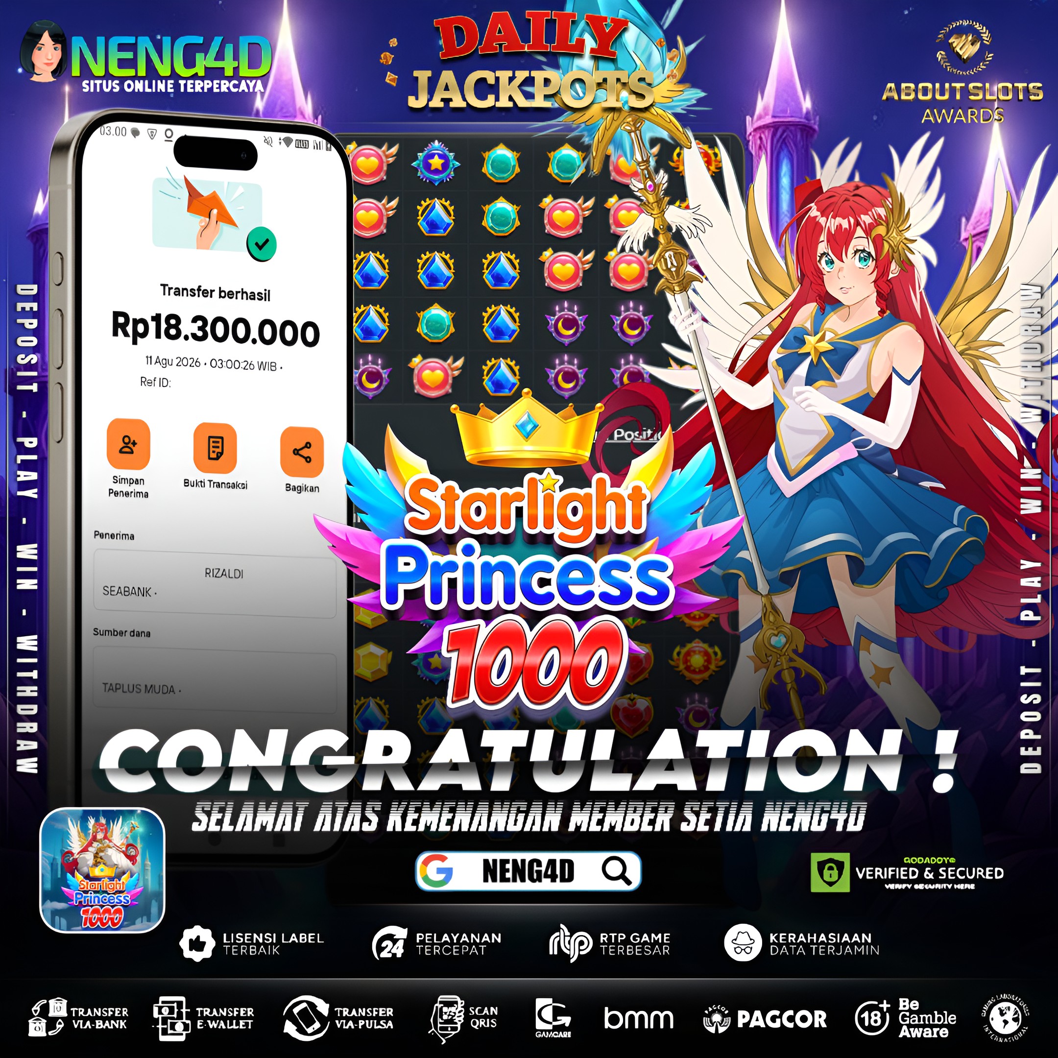 MENANG 18JT MAIN DI STARLIGHT PRINCESS 1000 PRAGMATIC PLAY