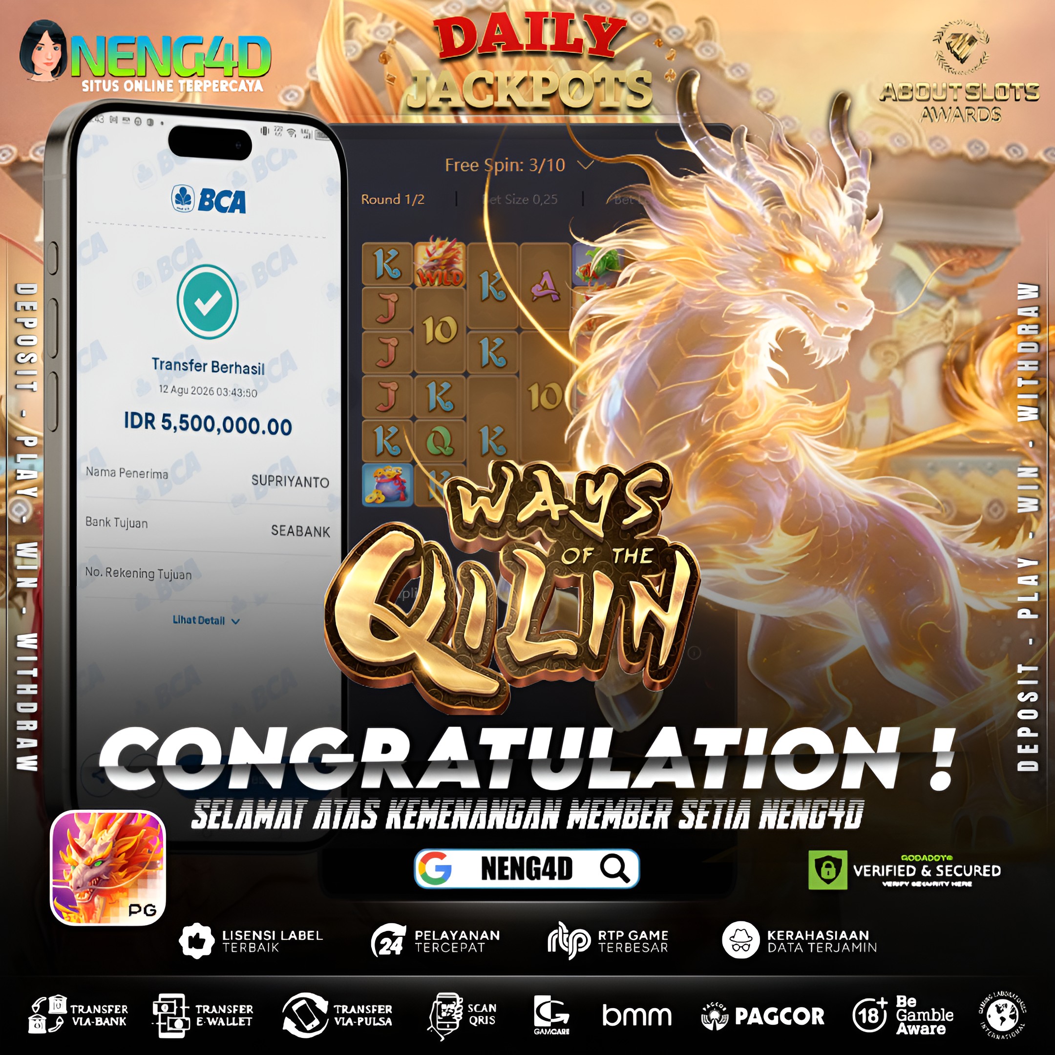 WAYS OF QILIN TEMBUS 5 JUTA