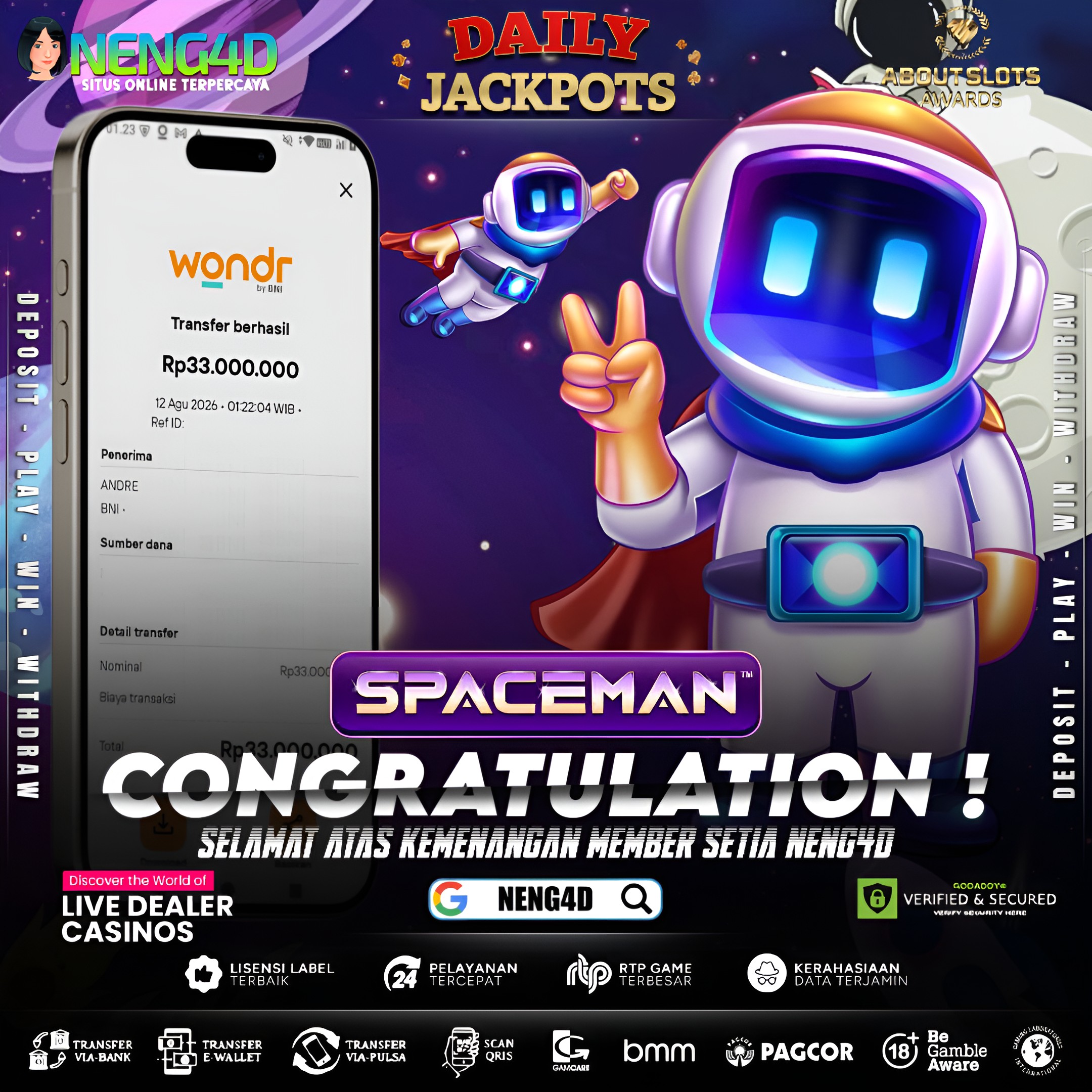 LIVE GAMES SPACEMAN 33JT