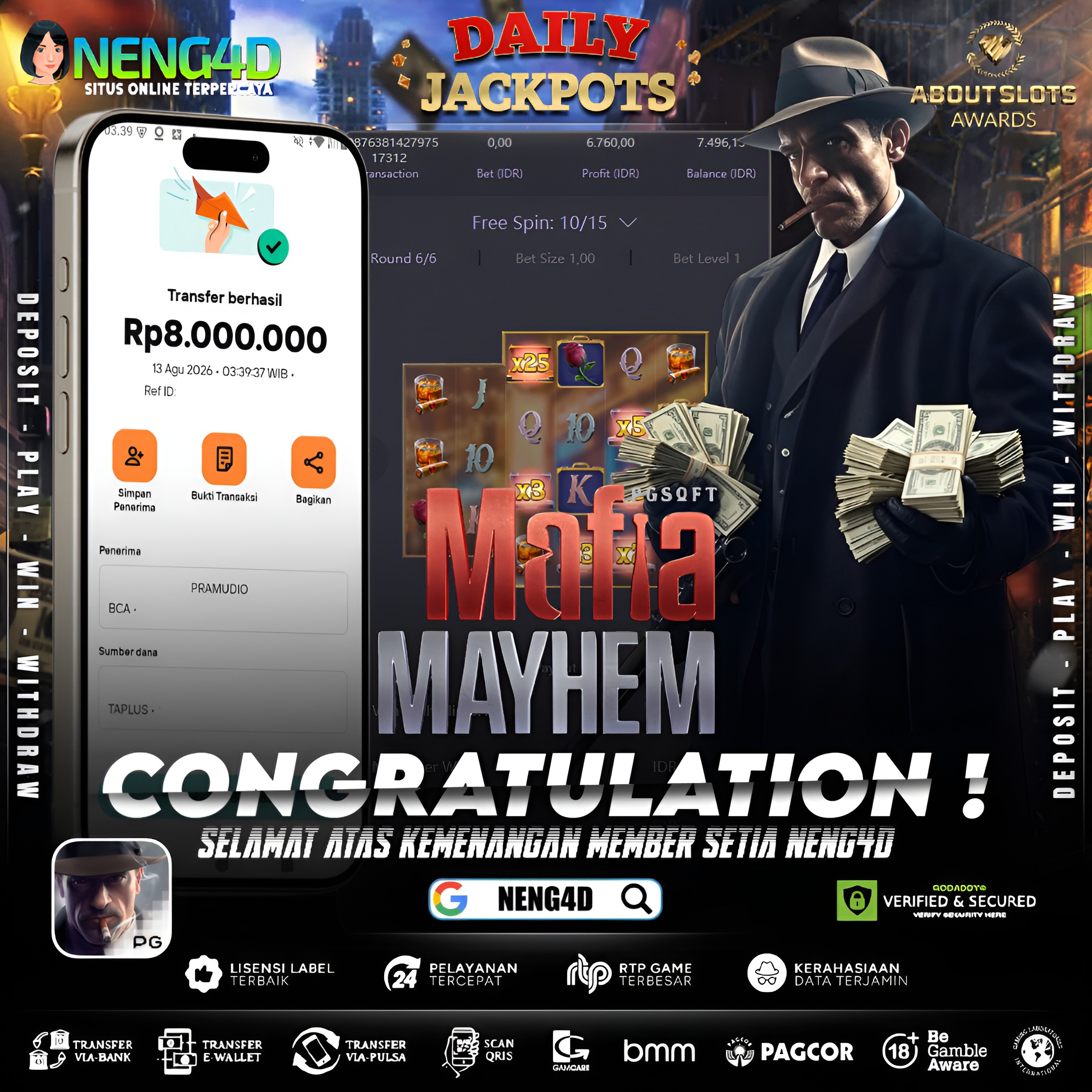 MENANG 8JT MAIN DI MAFIA MAYHEM