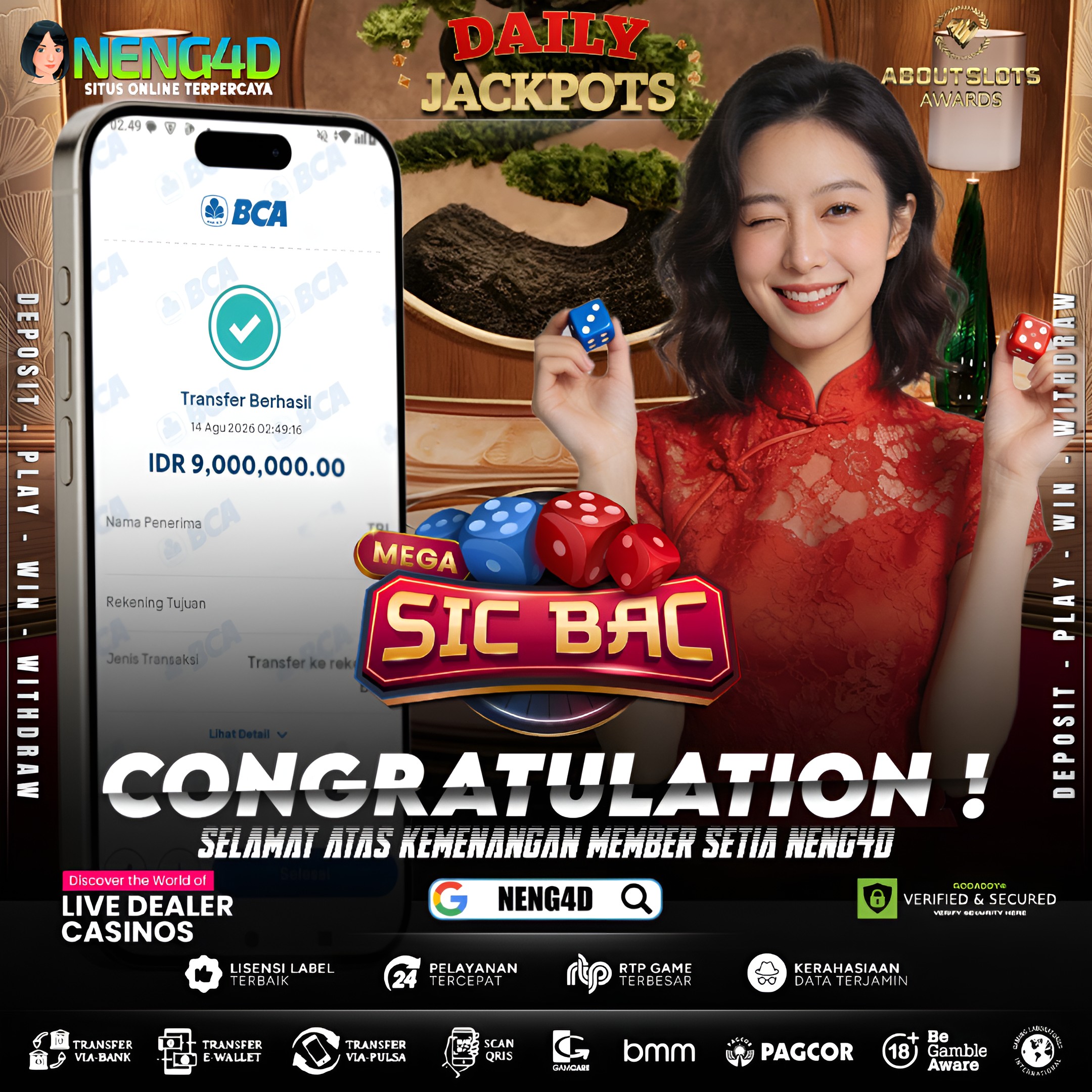 MENANG 9JT MAIN DI LIVE GAMES MEGA SIC BO PRAGMATIC PLAY