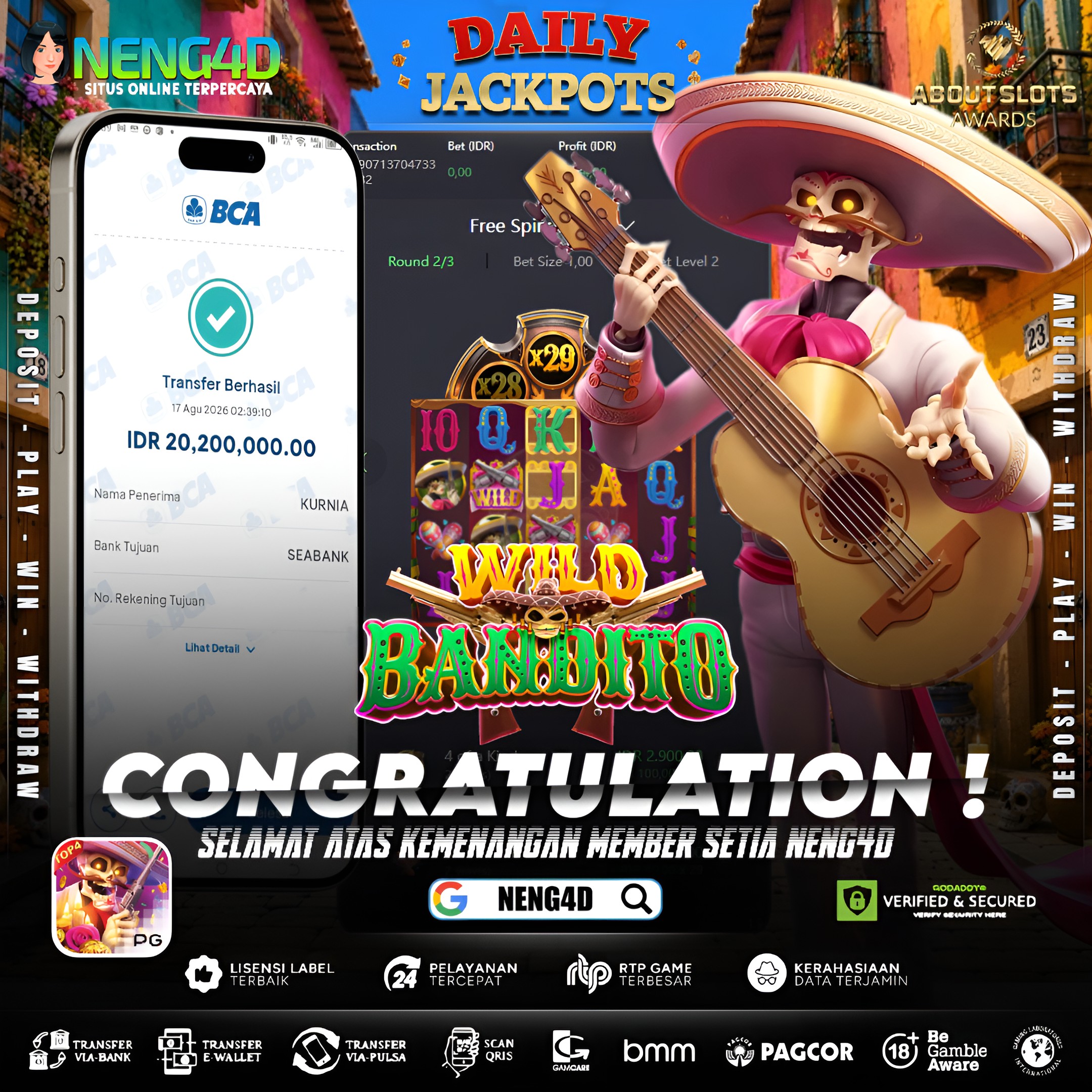MENANG 20JT MAIN DI WILD BANDITO PG SOFT