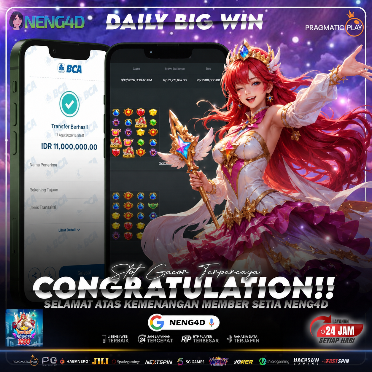 JAKCPOT 11 JUTA STARLIGHT PRINCESS 1000 PRAGMATIC PLAY