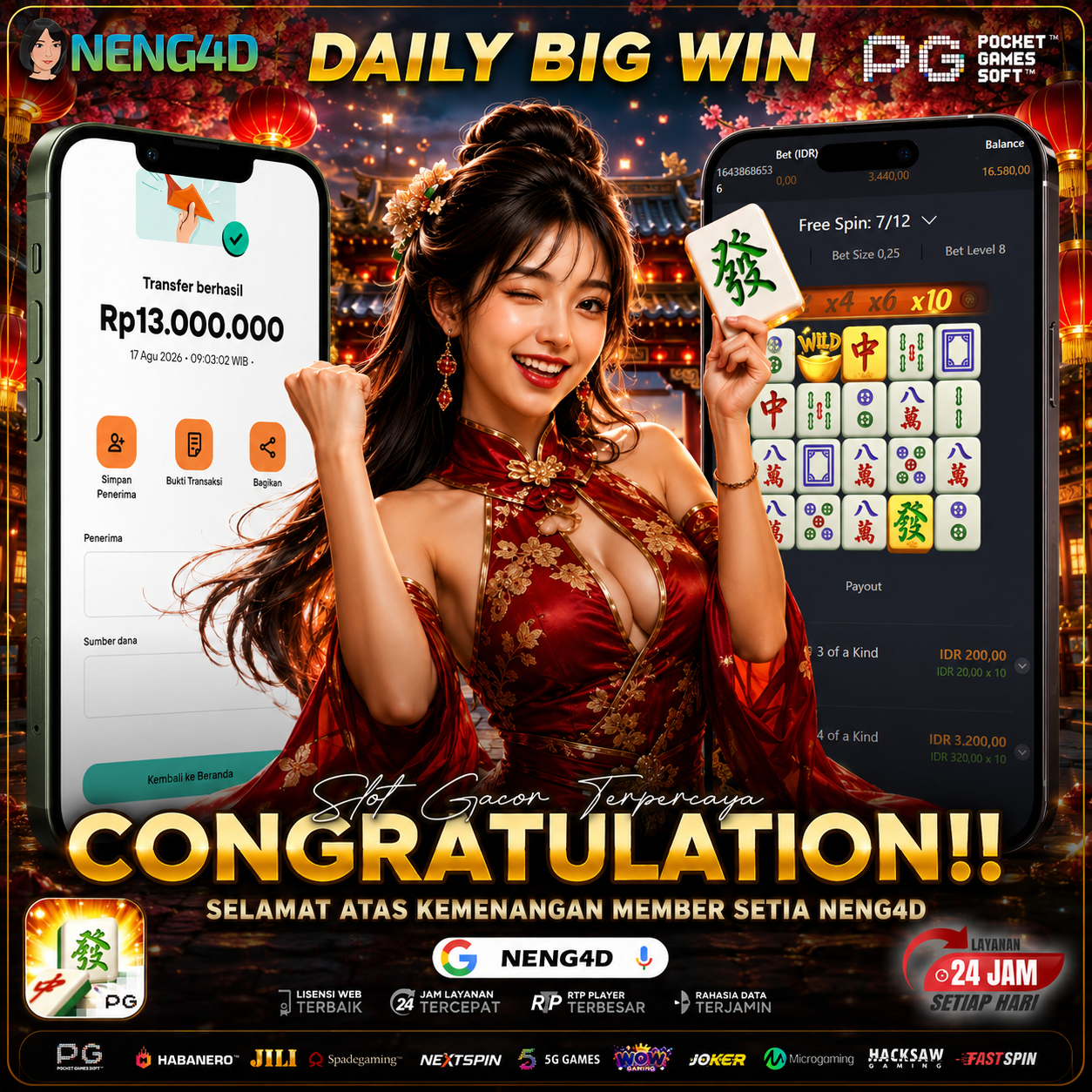 JACKPOT 13 JUTA MAHJONG WAYS PGSOFT