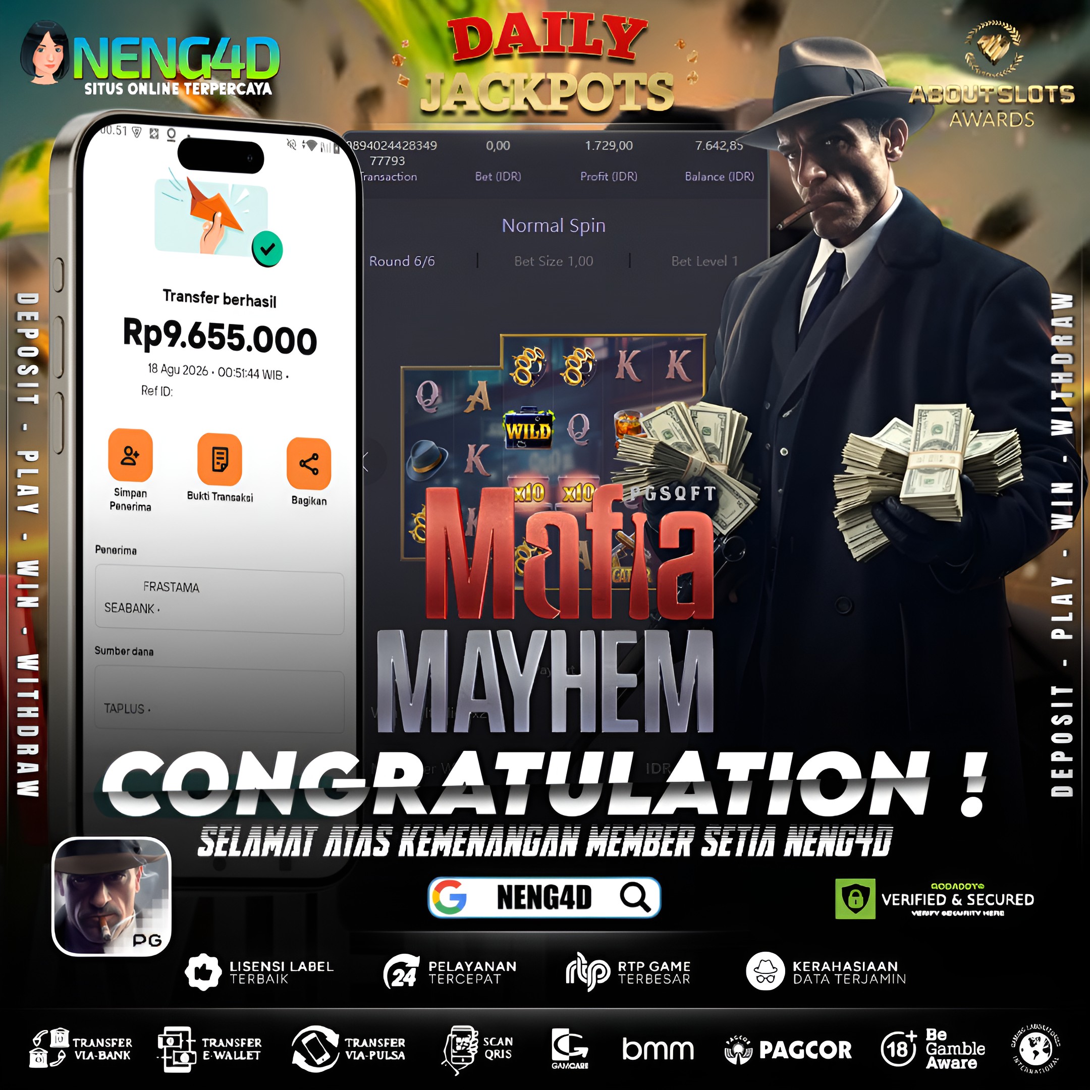 MENANG 9JT MAIN DI MAFIA MAYHEM