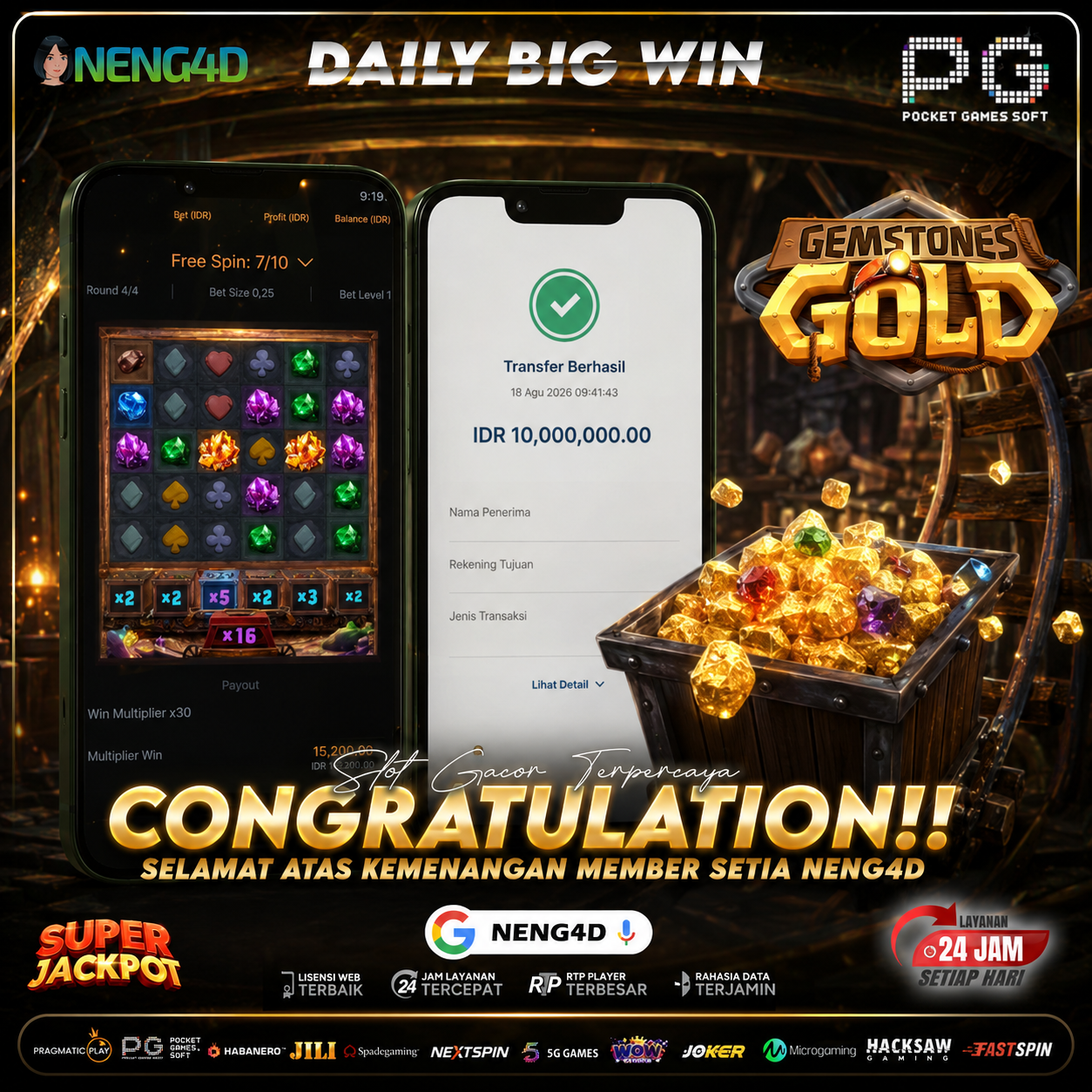 JACKPOT 10 GEMSTONES GOLD PGSOFT