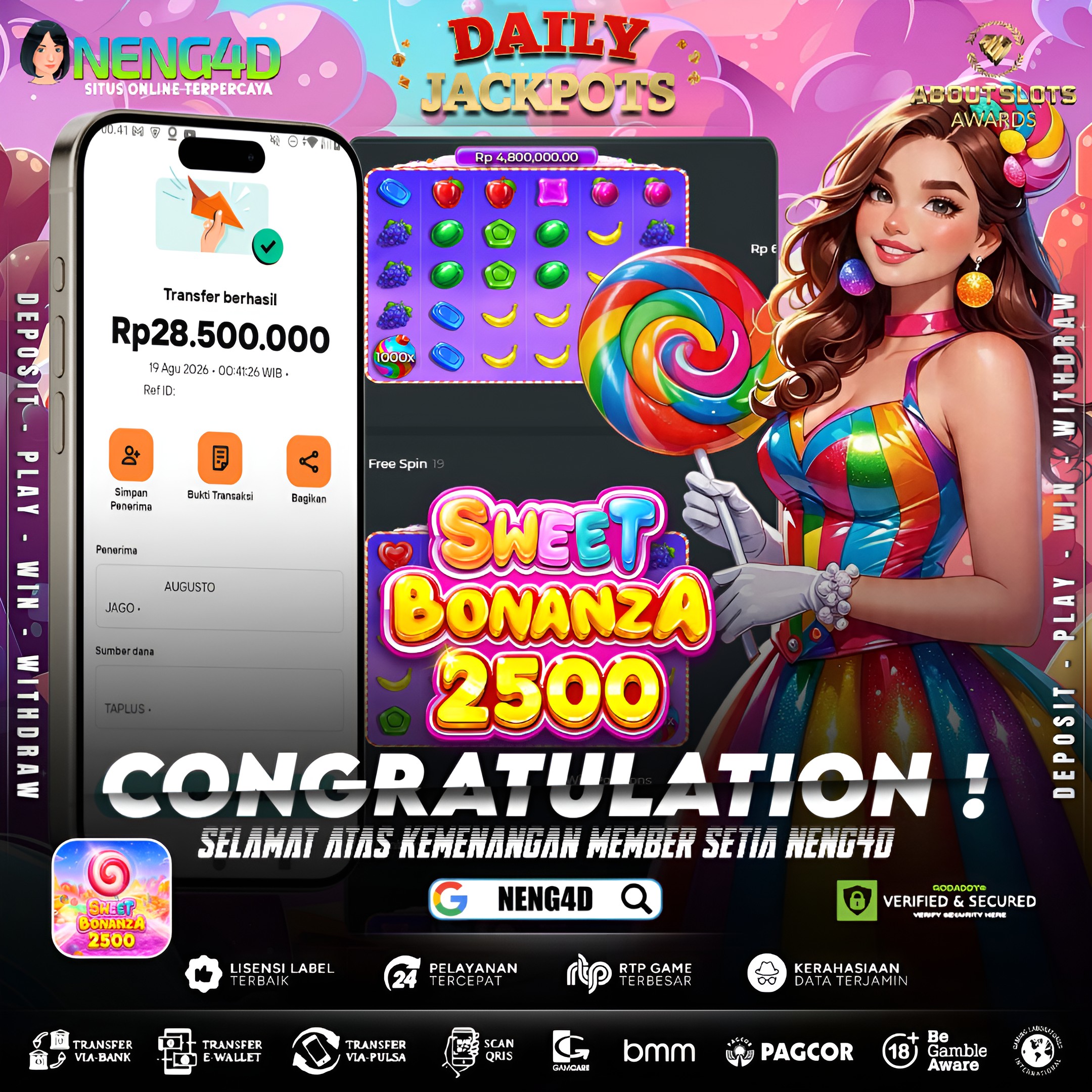MENANG 28JT MAIN DI SWEET BONANZA 2500 PRAGMATIC PLAY