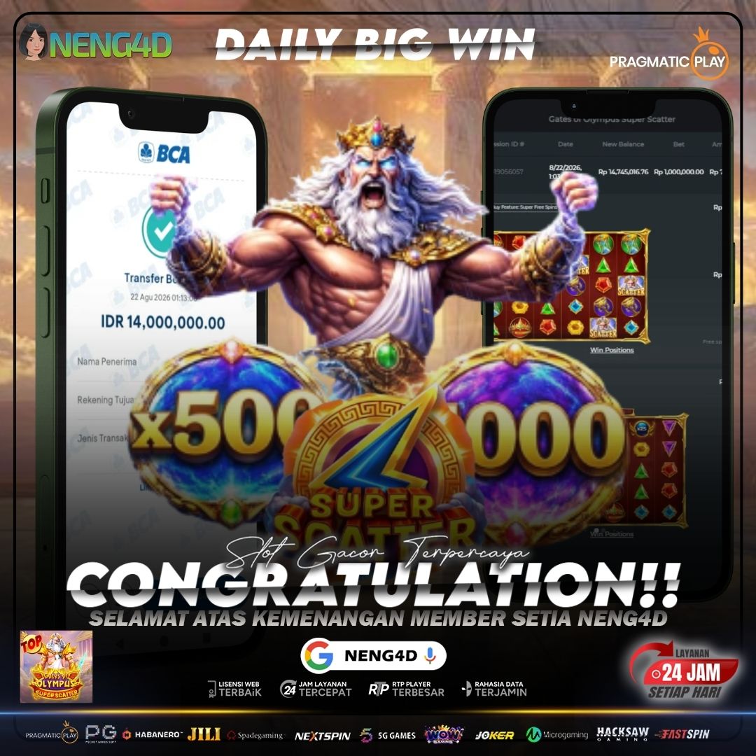 JACKPOT SPEKTAKULER! OLYMPUS SUPER SCATTER TEMBUS 14 JUTA BERSAMA NENG4D