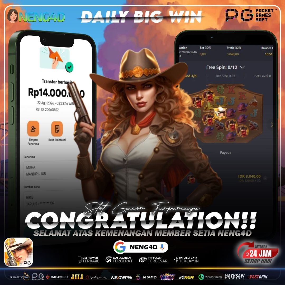 JACKPOT SPEKTAKULER! WILD BOUNTY SHOWDOWN MELEDAK 14 JUTA BERSAMA NENG4D