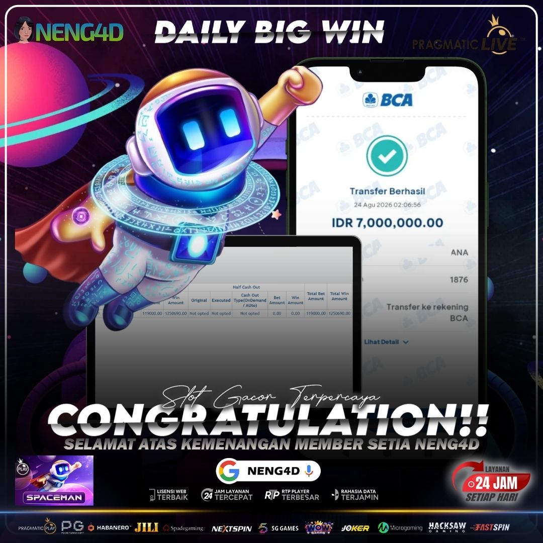 MOMEN GEMILANG! SPACEMAN TEMBUS 7 JUTA BERSAMA NENG4D