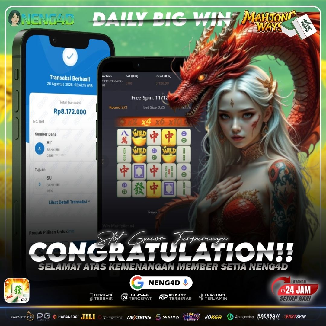 JACKPOT GEMILANG! MAHJONG TEMBUS 8 JUTA BERSAMA NENG4D