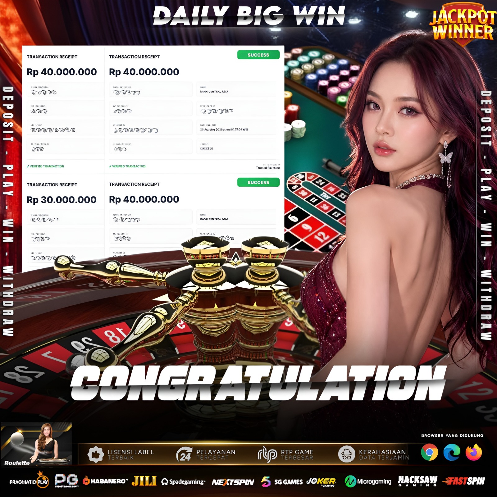 💣 MELEDAK MEJA ROULETTE! TOTAL Rp 150.000.000 CAIR MURNI! 💸