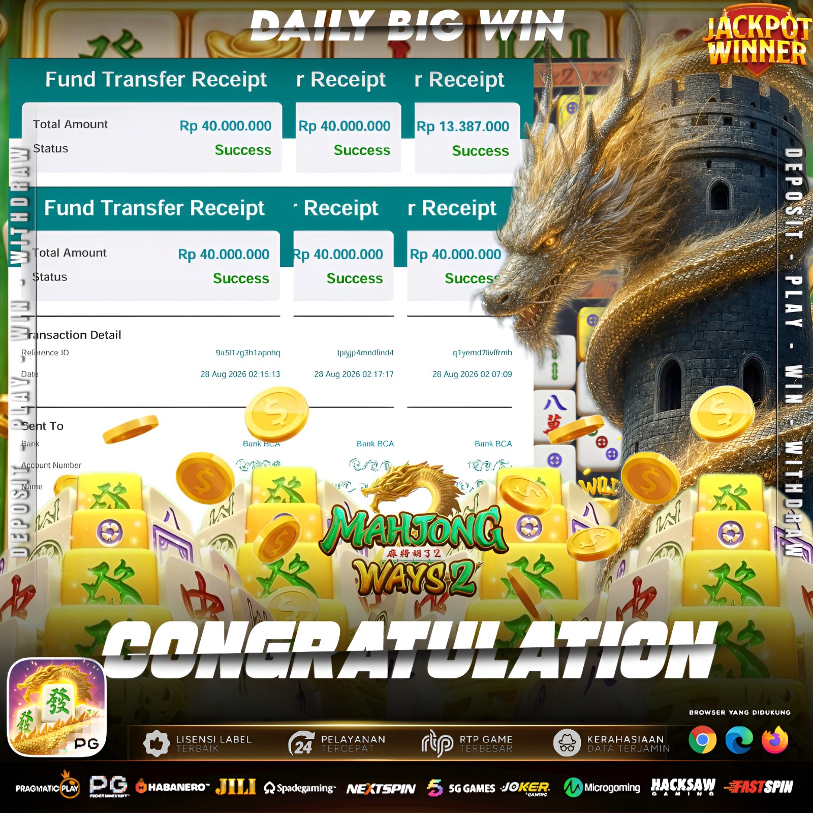 🐉 NAGA EMAS MAHJONG WAYS 2 BERAKSI! TOTAL WITHDRAW TEMBUS 213.387.000 MURNI! 💸