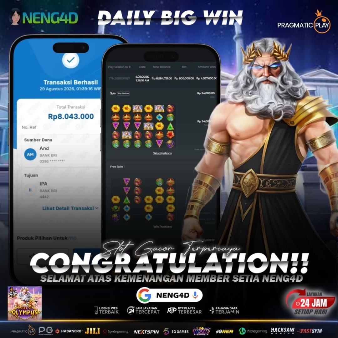 GATES OF OLYMPUS BERI KEMENANGAN 8 JUTA DI NENG4D