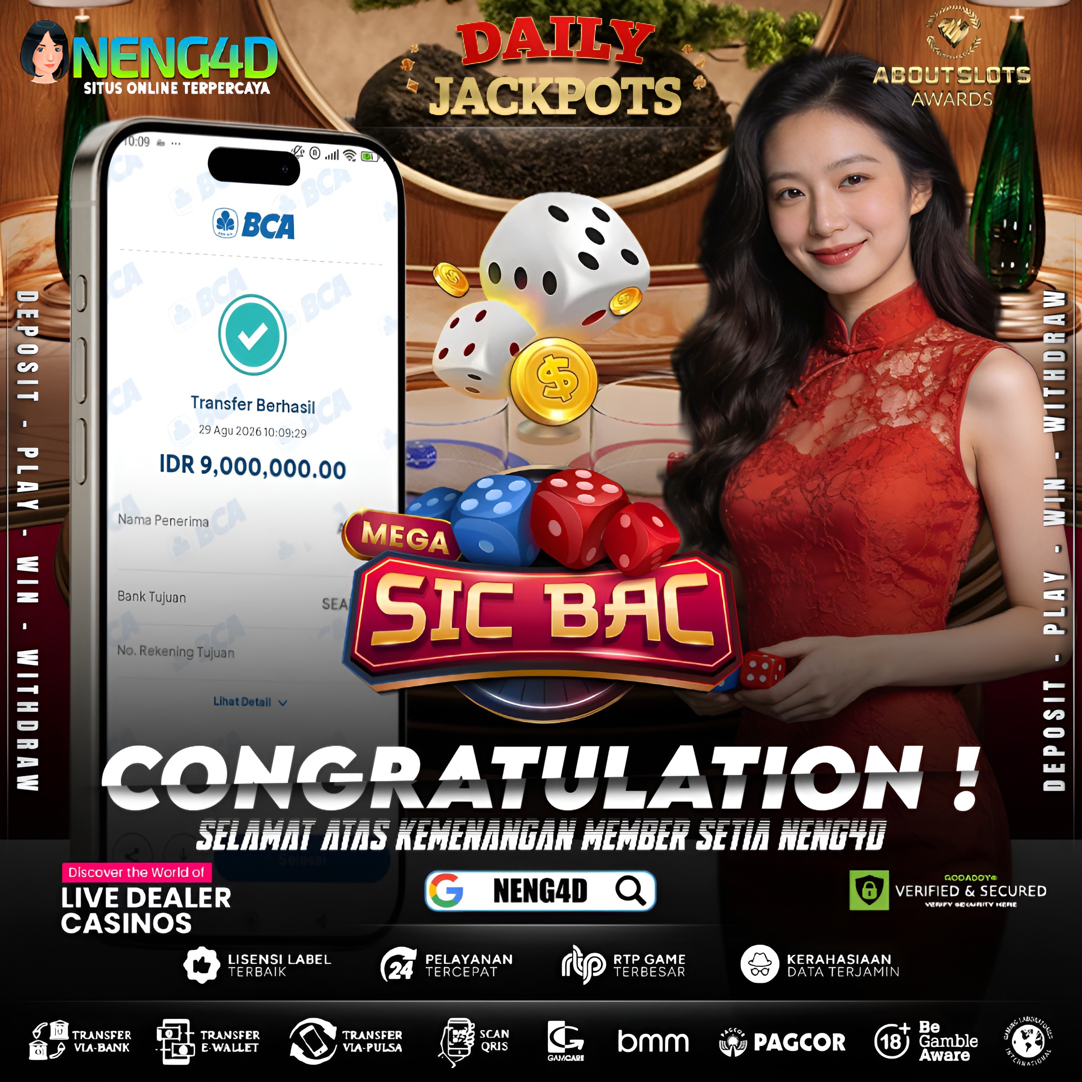 MENANG 9JT MAIN DI LIVE GAMES MEGA SIC BO PRAGMATIC PLAY