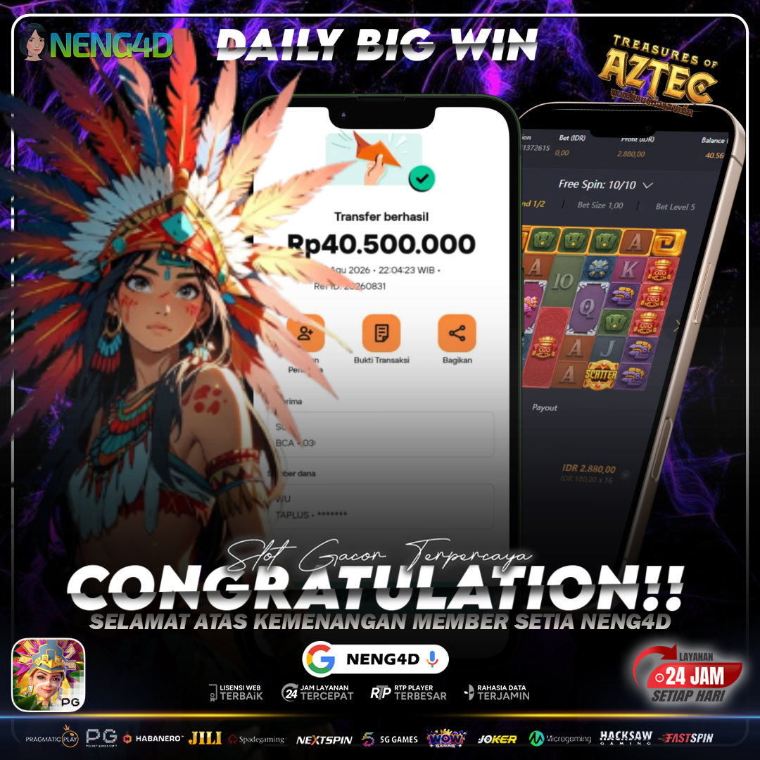 TREASURE OF AZTEC CATAT HASIL 40 JUTA BERSAMA NENG4D