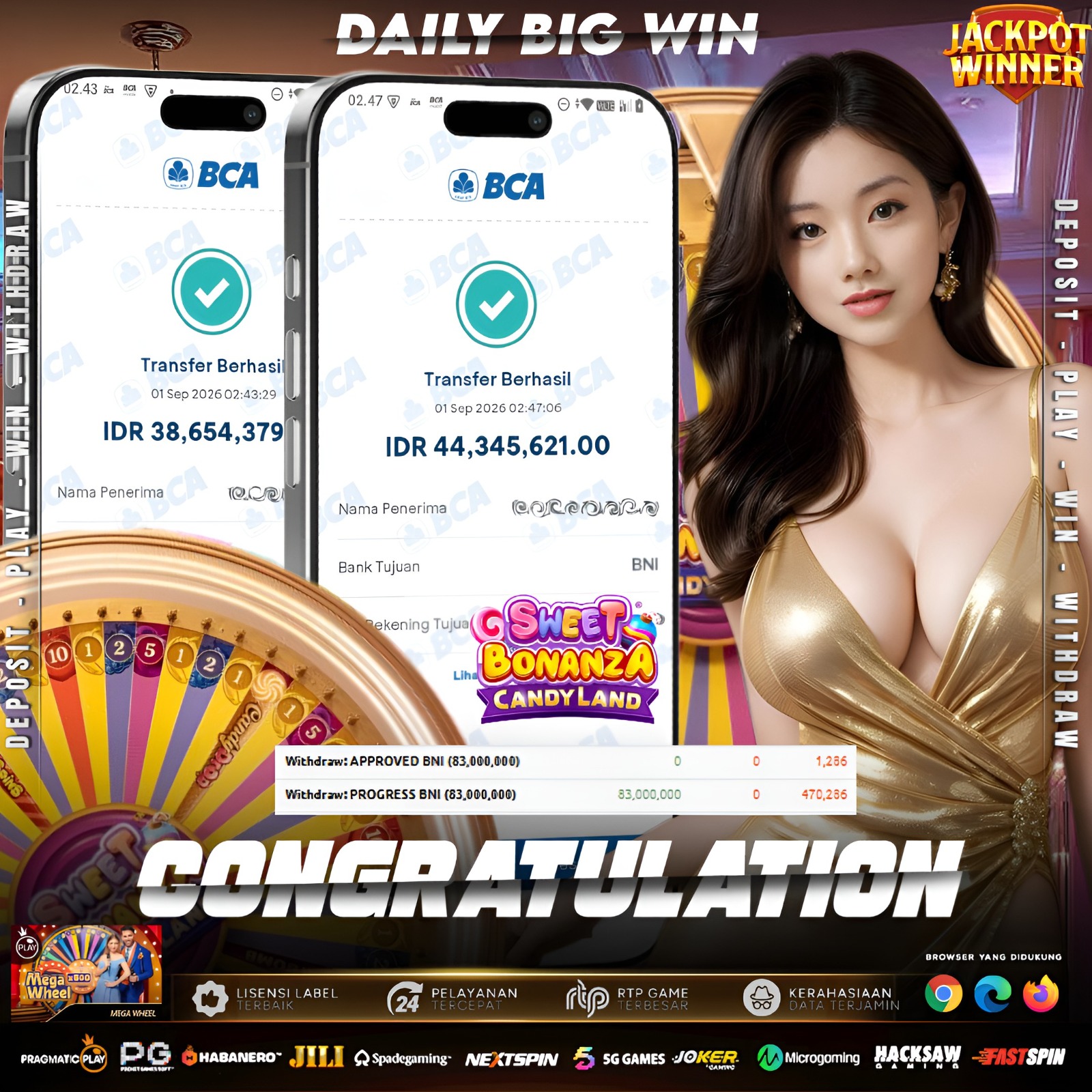 🍬 RODA SWEET BONANZA CANDYLAND MANIS MEMBAWA HOKI! MAXWIN Rp 83.000.000 !