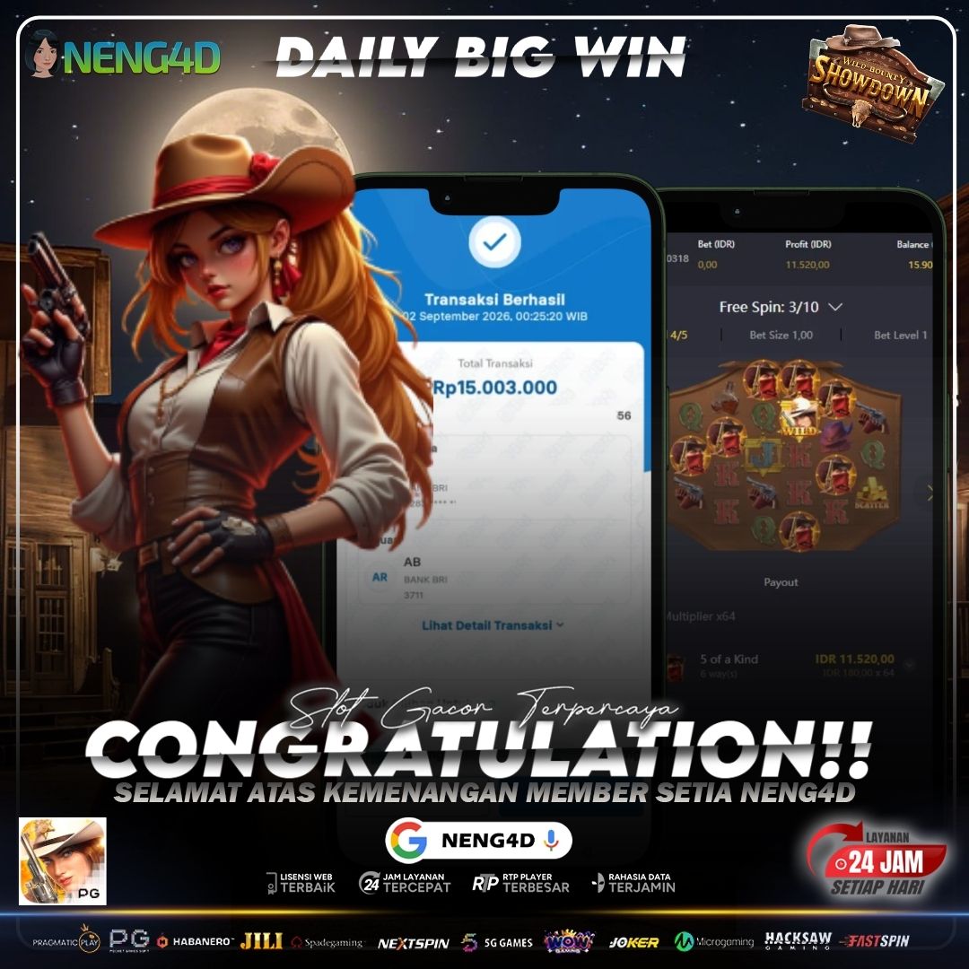 WILD BOUNTY SHOWDOWN CATAT HASIL 15 JUTA BERSAMA NENG4D