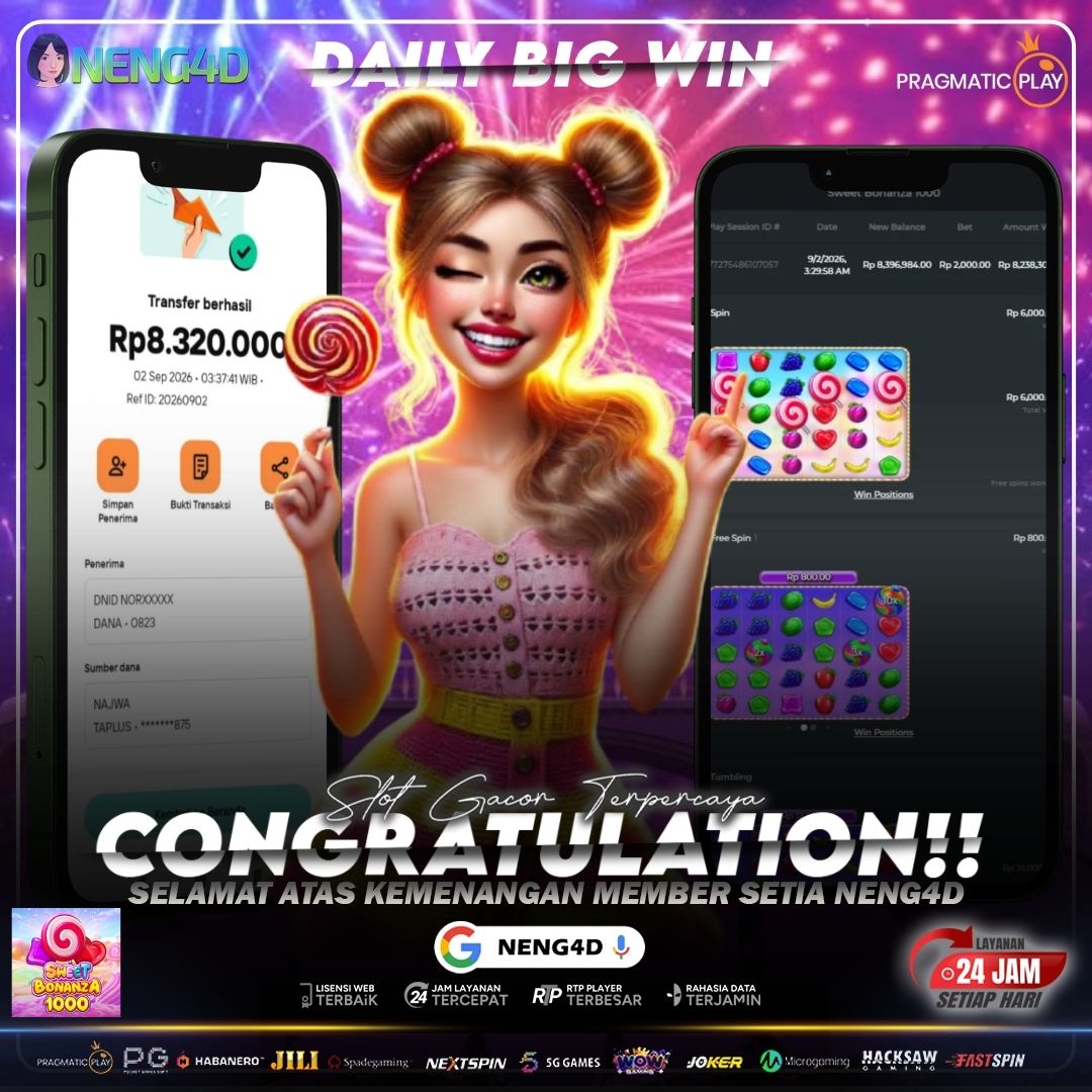 SWEET BONANZA 1000 CATAT HASIL 8 JUTA BERSAMA NENG4D