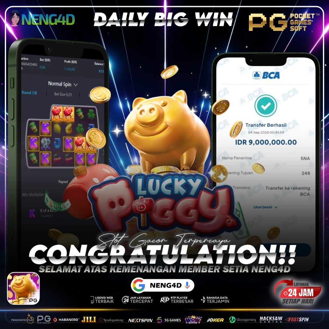 LUCKY PIGGY PG SOFT BERIKAN HASIL 9 JUTA BERSAMA NENG4D