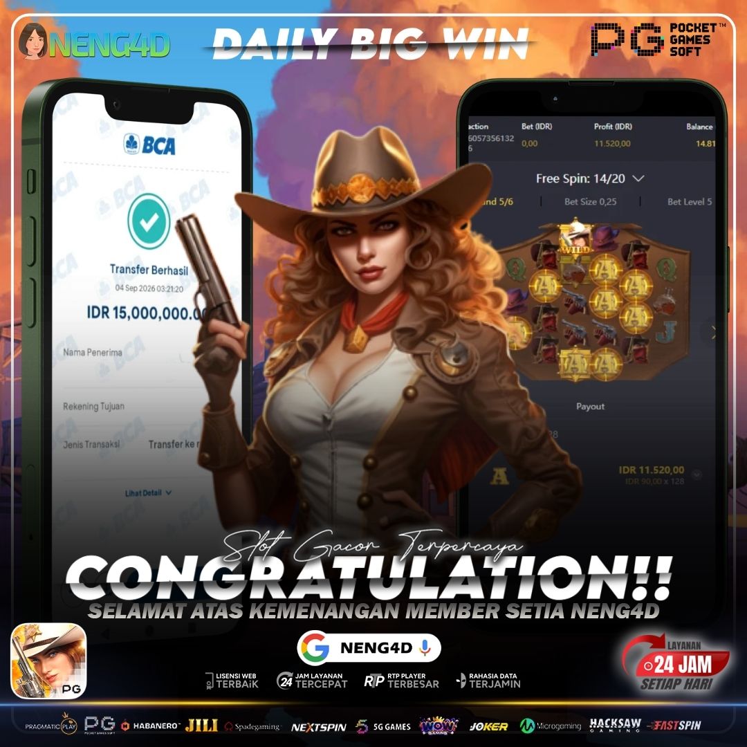 MELEDAK!, WILD BOUNTY SHOWDOWN BAGI HASIL 15 JUTA DI NENG4D